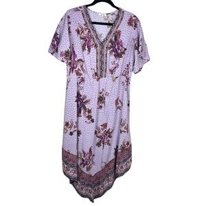 Maurices dress XXL cottagecore festival bohemian sundress floral purple lilac